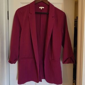 Maurices Women's Raspberry Open-Front Blazer Jacket